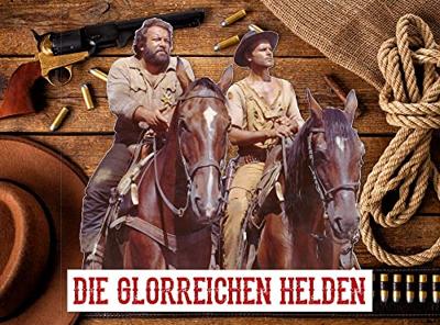 Bud Spencer & Terence Hill 3D Tin Sign Die glorreichen Helden 45 x 45 cm