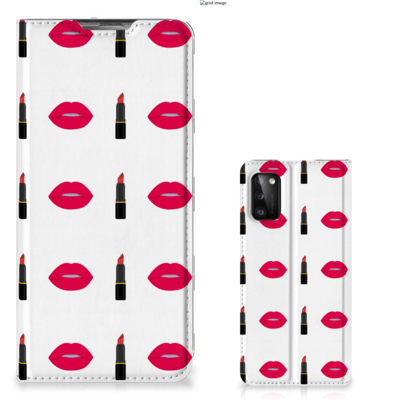 Samsung Galaxy A41 Hoesje met Magneet Lipstick Kiss Samsung Galaxy A41 Hoesje met Magneet Lipstick Kiss