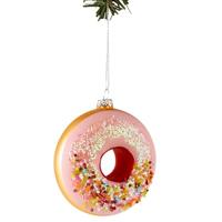 Nordic Light Kerstbal Donut Roze 10 cm - thumbnail