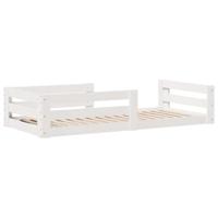 Bedframe zonder matras massief grenenhout wit 90x190 cm - thumbnail
