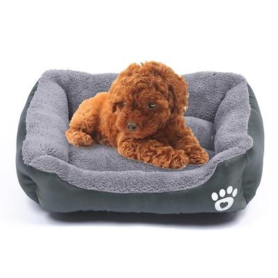 Candy Color vier seizoenen echte warme huisdier hond kennel mat Teddy hond mat grootte: M 54 × 42 × 12cm (donkergrijs)