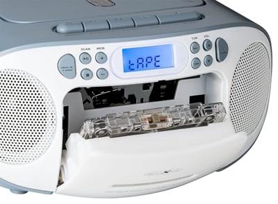 Reflexion RCR2260BL Radio/CD-speler VHF (FM) AUX, CD, Cassette Blauw-wit