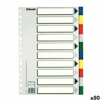 Spoorverbreders Esselte Multicolour 10 Lakens Din A4 (50 Stuks)