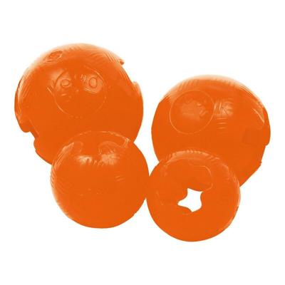 Gloria TPR Hondenbal, maat 9,5 cm, robuust materiaal, flexibele bal, verzorgt de gezondheid van je hond, hondenspeelgoed, hondenballen, oranje
