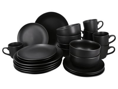 SILVERCREST Serviesset 24-delig (Zwart)