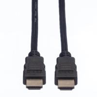 ROLINE HDMI High Speed kabel met Ethernet M-M, zwart, 1 m - thumbnail
