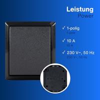 REV 0007301900 Schakelaar (opbouw) IP44 Antraciet - thumbnail