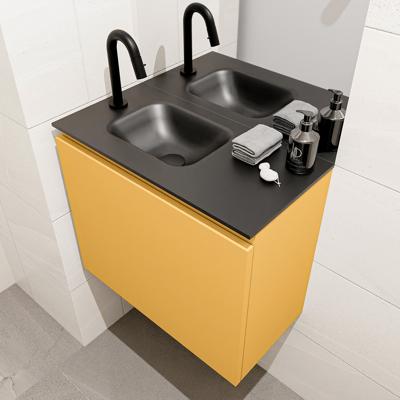 MONDIAZ OLAN 60cm toiletmeubel ocher. LEX wastafel urban links 1 kraangat MONDIAZ OLAN 60cm toiletmeubel ocher. LEX wastafel urban links 1 kraangat