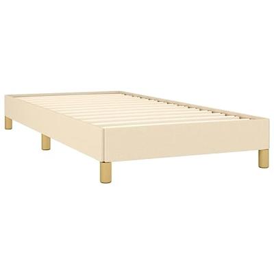 Bedframe zonder matras 100x200 cm stof crèmekleurig