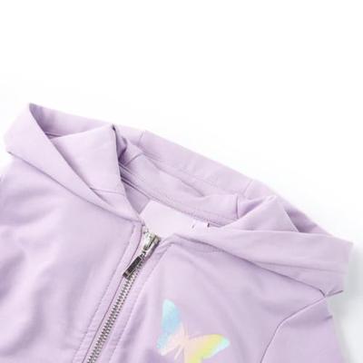 Kindervest met capuchon 104 lila Kindervest met capuchon 104 lila