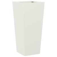 VidaXL Plantenbak 35x35x75 cm staal wit - thumbnail