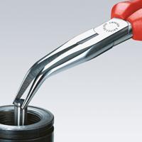 Knipex 26 21 200 Platte rondbektang Elektronica en fijnmechanica 40° gebogen Vanadium elektrostaal 200 mm - thumbnail