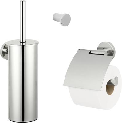 Saqu Nemo 3-delige toiletset chroom