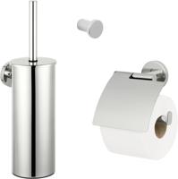 Saqu Nemo 3-delige toiletset chroom - thumbnail