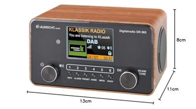 Albrecht DR 865 Senior DAB radio Zwart