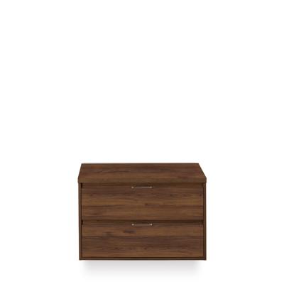 Porto Badmeubelset 90 cm - Walnoot - Wastafel Bovenblad Walnoot