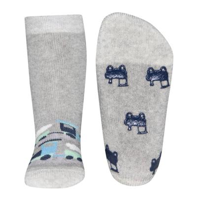 Ewers antislip sokken Stoppi treinbaan grijs-17-18