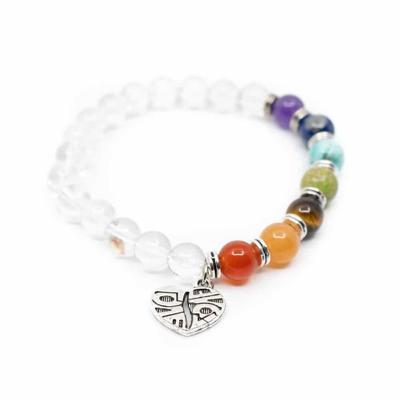 Edelstenen Armband 7 Chakra's en Bergkristal