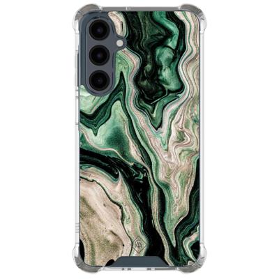 Samsung Galaxy A17 shockproof hoesje - Green waves