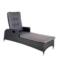 Ligbed Long Beach Midnight Grey D 162 x B 68 x H 105 cm Oosterik Home - Oosterik home - thumbnail