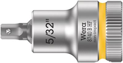 Wera 8740 B HF Binnenzeskant Zyklop Bitdop met 3/8"-aandrijving met vasthoudfunctie, 5/32" x 35 mm - 1 stuk(s) - 05003083001