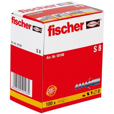 fischer pluggen - S8 - 8x40 mm - 100 st