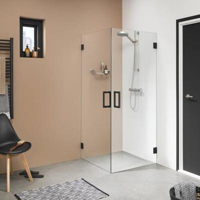 Sealskin Swingdeur &apos;I Am&apos; 100X200 cm Mat Zwart Helder + Antikalk