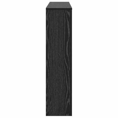 VidaXL Radiatorafdekking zwart eiken 149 x 20 x 82 cm bewerkt hout