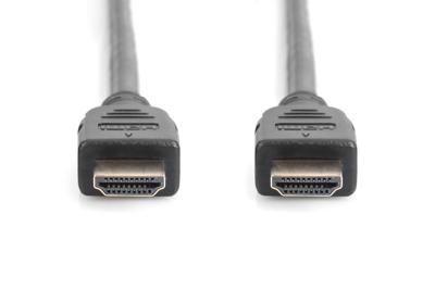 Digitus AK-330124-050-S HDMI-kabel HDMI Aansluitkabel HDMI-A-stekker, HDMI-A-stekker 5.00 m Zwart 8K UHD, Vergulde steekcontacten, Afscherming gevlochten,