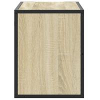 Tv-meubel 80x31x39,5 cm bewerkt hout metaal sonoma eikenkleurig - thumbnail