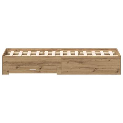 Bedframe met lades artisanaal eikenkleurig 140 x 200 cm