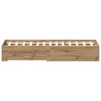 Bedframe met lades artisanaal eikenkleurig 140 x 200 cm - thumbnail
