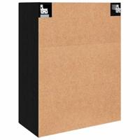 Hangende Wandkast Zwart 69.5 x 34 x 90 cm Bewerkt hout - thumbnail