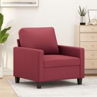 Fauteuil 60 cm kunstleer wijnrood - thumbnail