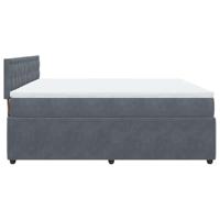 Boxspring met matras fluweel donkergrijs 200x200 cm - thumbnail