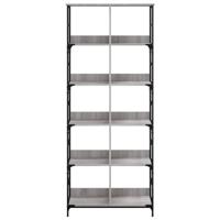 Boekenrek 78,5x33x188,5 cm bewerkt hout grijs sonoma eikenkleur - thumbnail