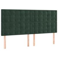 Boxspring met matras fluweel donkergroen 180x200 cm - thumbnail