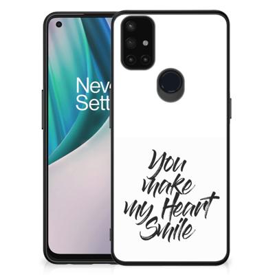 OnePlus Nord N10 5G | Telefoon Hoesje | met tekst Heart Smile