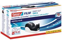 tesa Plakbanddispenser tesafilm Orca Zwart Rolbreedte (max.): 19 mm Rollengte (max.) 33 m Incl. plakfolierol 33 m x 19 mm - thumbnail