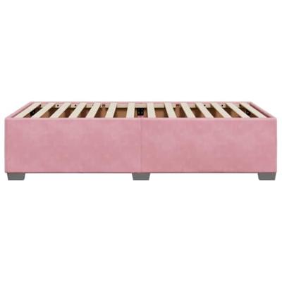 Bedframe fluweel roze 90x190 cm Bedframe fluweel roze 90x190 cm