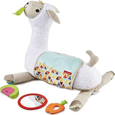Fisher Price knuffeldierkussen Tummy Time Lama 43 cm pluche wit