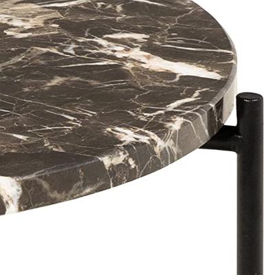 Bendt Bijzettafel 'Carolien' Bruin Marmer, Ø42cm Bendt Bijzettafel 'Carolien' Bruin Marmer, Ø42cm