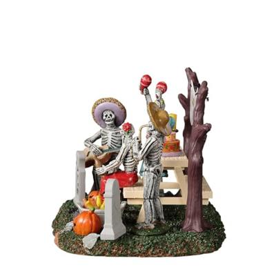 Lemax day of the dead party tafereel Spooky Town 2022