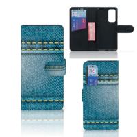 Huawei P40 | Wallet Case | met Pasjes | Jeans - thumbnail