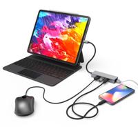 Hama 4 Port USB-C (USB 3.2 Gen 2) Multiport Hub grey - thumbnail