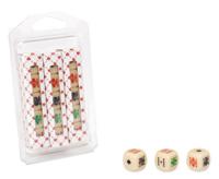 Dal Negro pokerdobbelsteenset 1,8 cm beige 15 stuks - thumbnail