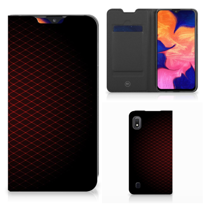 Samsung Galaxy A10 | Hoesje met Magneet | Geruit Rood Samsung Galaxy A10 | Hoesje met Magneet | Geruit Rood
