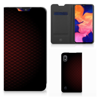 Samsung Galaxy A10 | Hoesje met Magneet | Geruit Rood - thumbnail