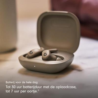 Beats - Powerbeats Fit - draadloze oortjes met ruisonderdrukking en een ultieme stabiele pasvorm, IPX4, tot 30 uur batterijduur met de oplaadcase. Compatibel met Apple en Android - rotsgrijs