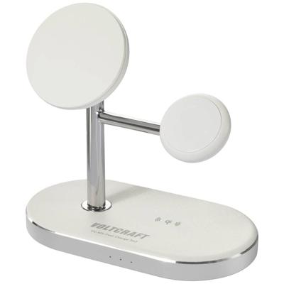 VOLTCRAFT VC-MS-Fast Charge 3in1 VC-14134090 Inductie laadadapter 1.12 A Uitgangen Qi-standaard Wit-zilver VOLTCRAFT VC-MS-Fast Charge 3in1 VC-14134090 Inductie laadadapter 1.12 A Uitgangen Qi-standaard Wit-zilver